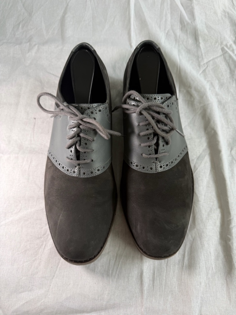Cole Haan Two-Tone Gray and Dark Gray Men's Oxfords